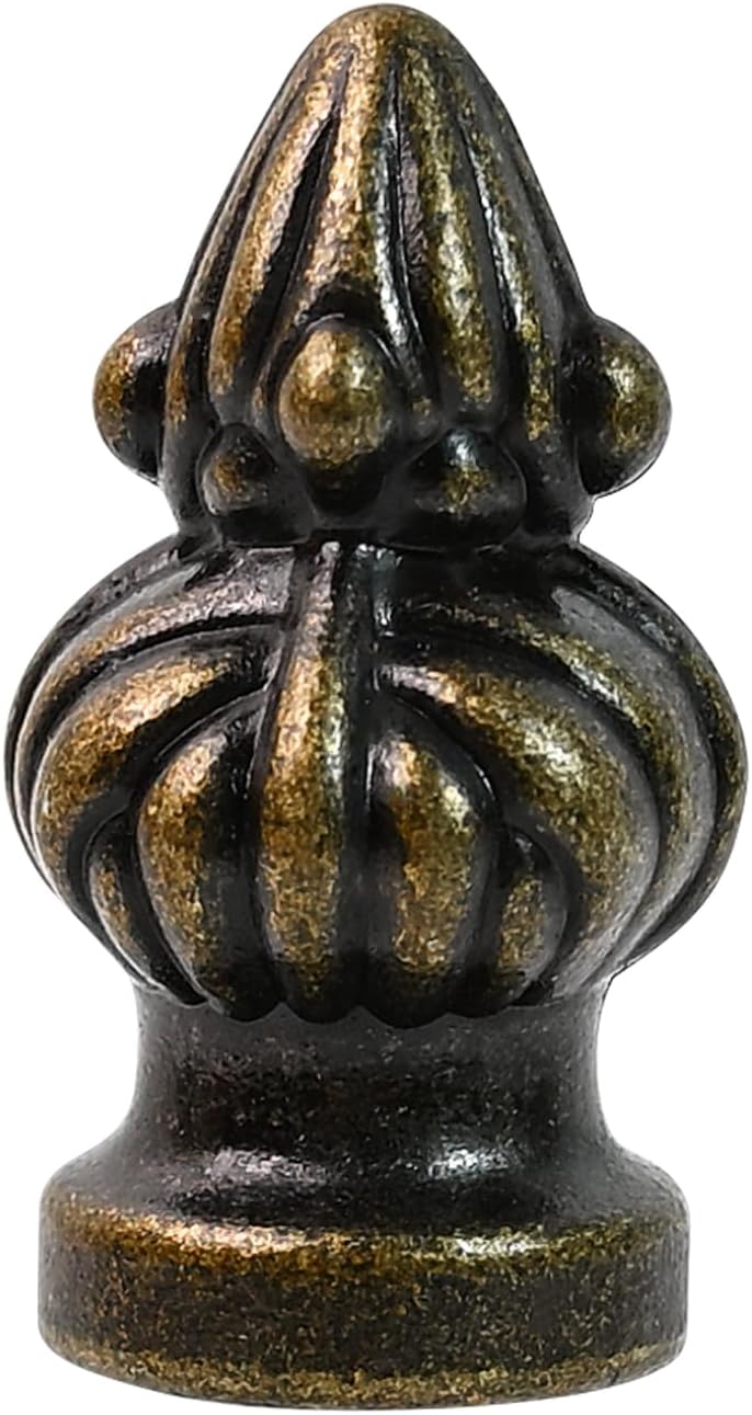 Dirvcp Vintage Lampshade Decoration Brass Lamp Cover Knob with Double Threaded Screws, Suitable for 3/8" and 1/4-27 inches (1 Pack) - Image 1